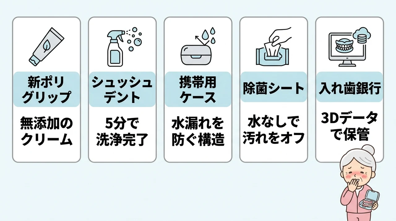 旅行に持ち運びたい便利な入れ歯ケアグッズ5選