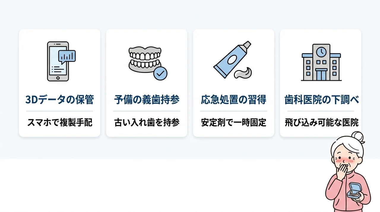 旅先での入れ歯紛失や破損トラブルへの事前対策