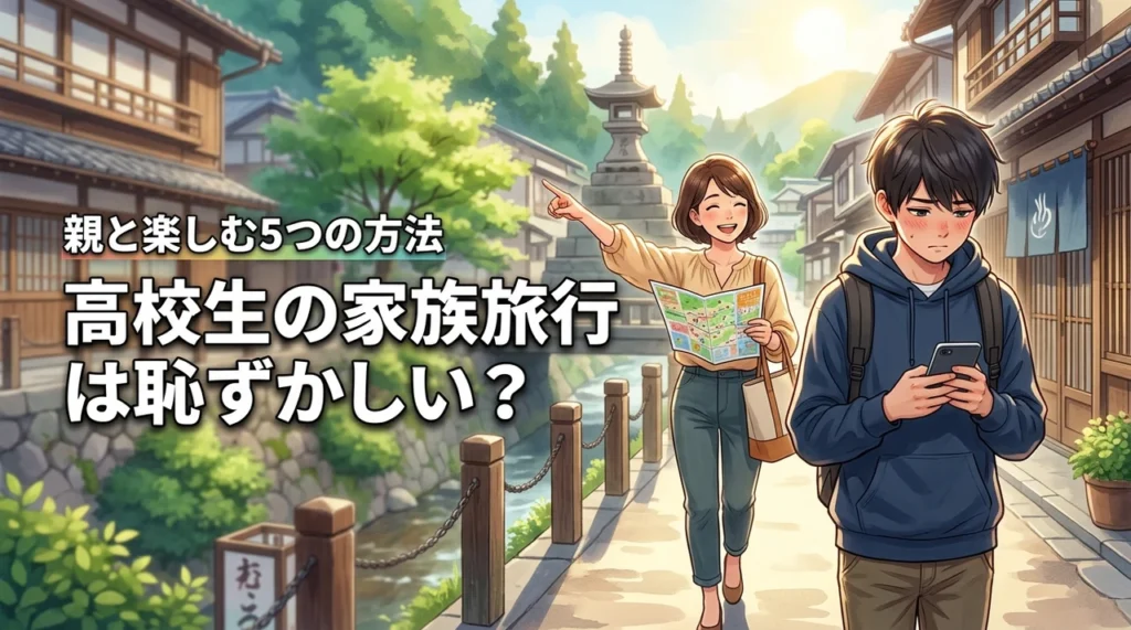 高校生は親や母親との家族旅行が恥ずかしい？周囲の目を気にせず楽しむ5つの方法