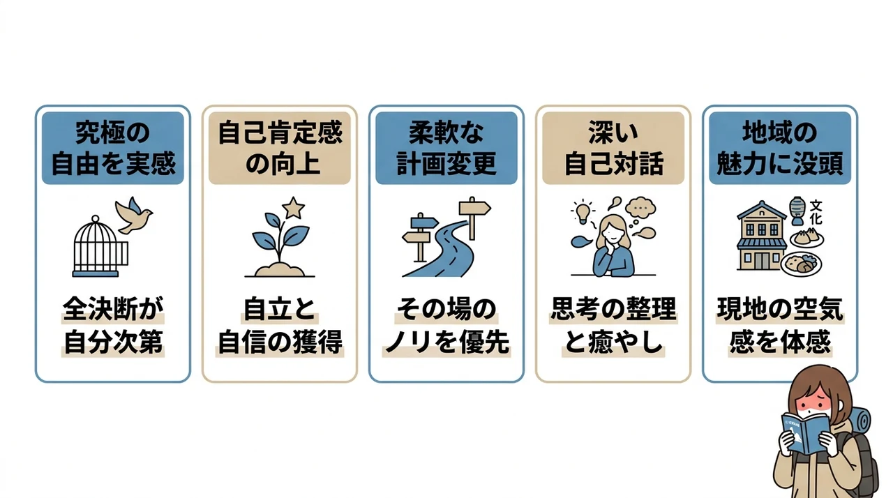 一人旅行で得られる魅力的な5つのメリット