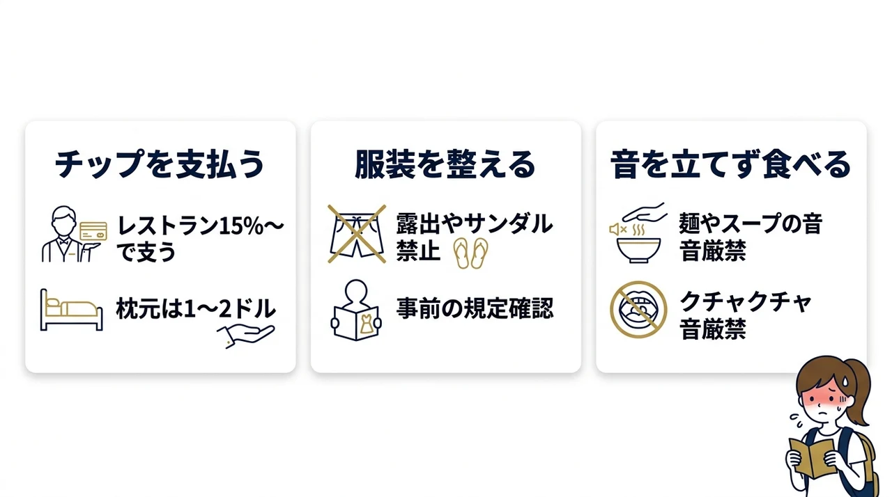 海外での行動で恥をかかないための必須マナー3選
