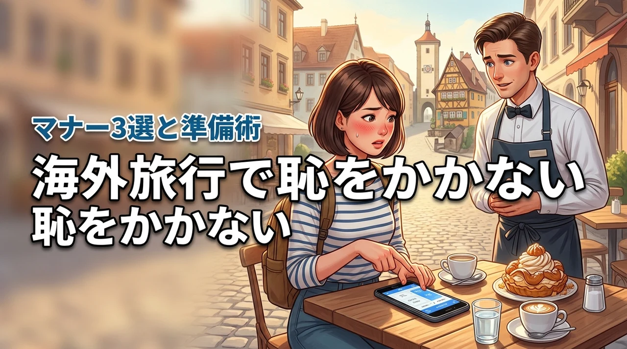 海外旅行で恥ずかしい思いをしない!必須マナー3選と不安を解消する準備術を紹介