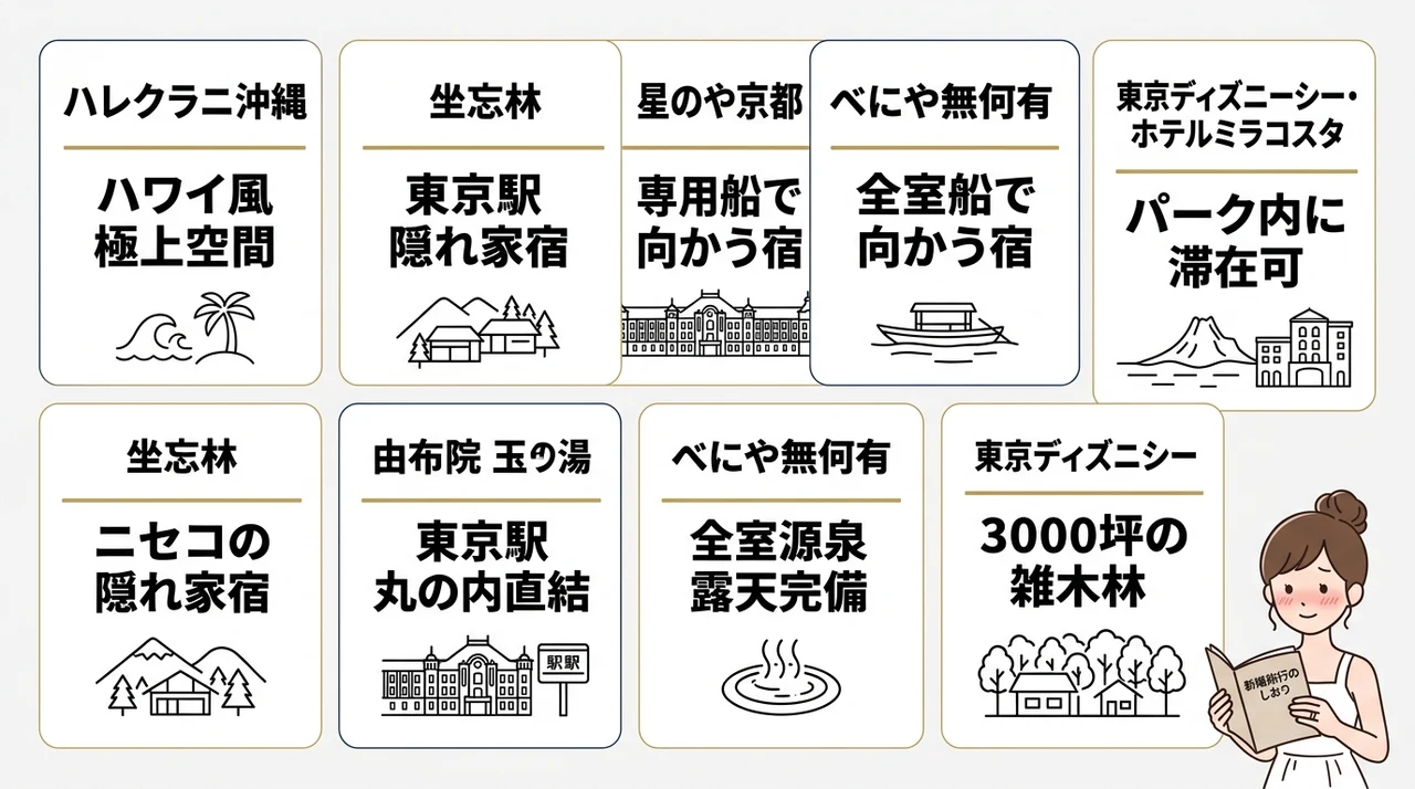 新婚旅行で国内は恥ずかしい？特別感のある宿7選