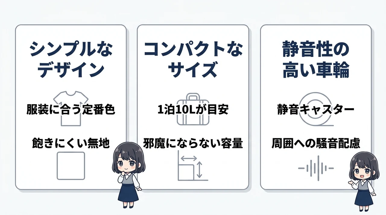 キャリーケースで後悔しない3つの選び方