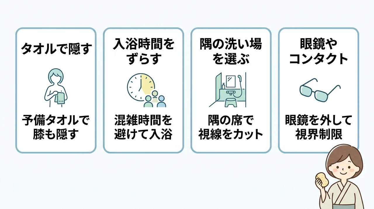 大浴場で恥ずかしさを物理的に軽減する立ち回り術