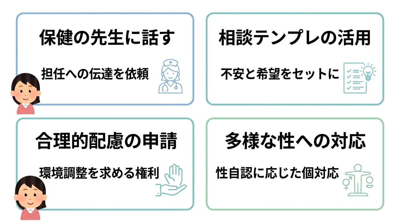先生に相談して配慮を受けるための具体的な伝え方