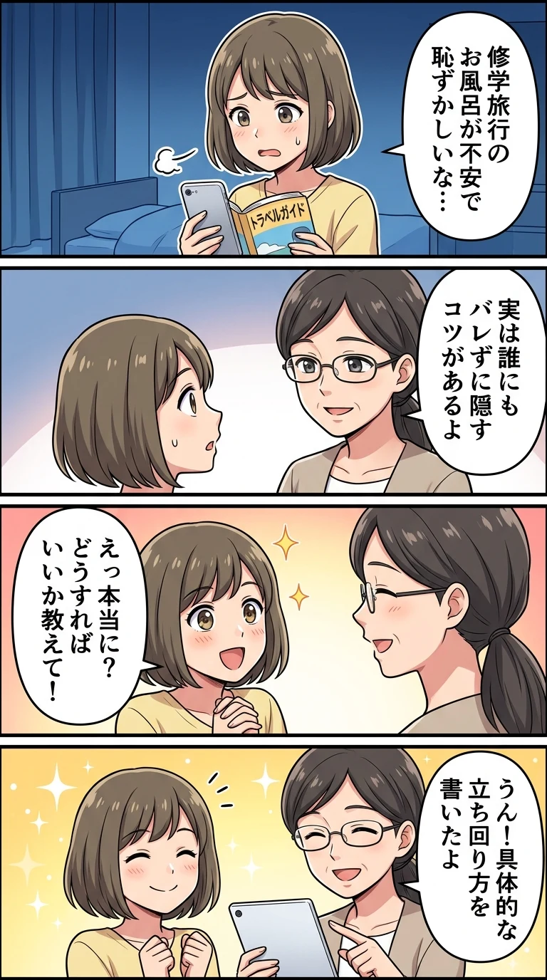修学旅行 トイレ お風呂 恥ずかしい（高校生・知恵袋）