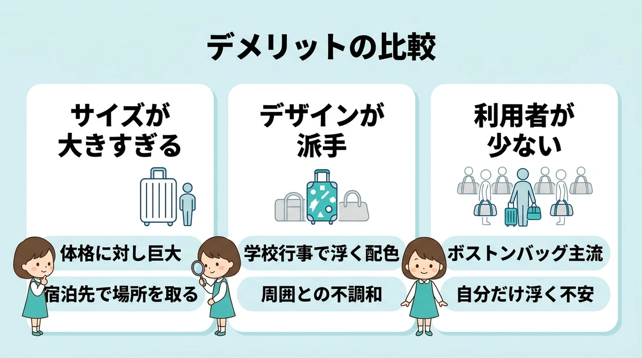 修学旅行でキャリーケースが恥ずかしいと感じる理由3つ