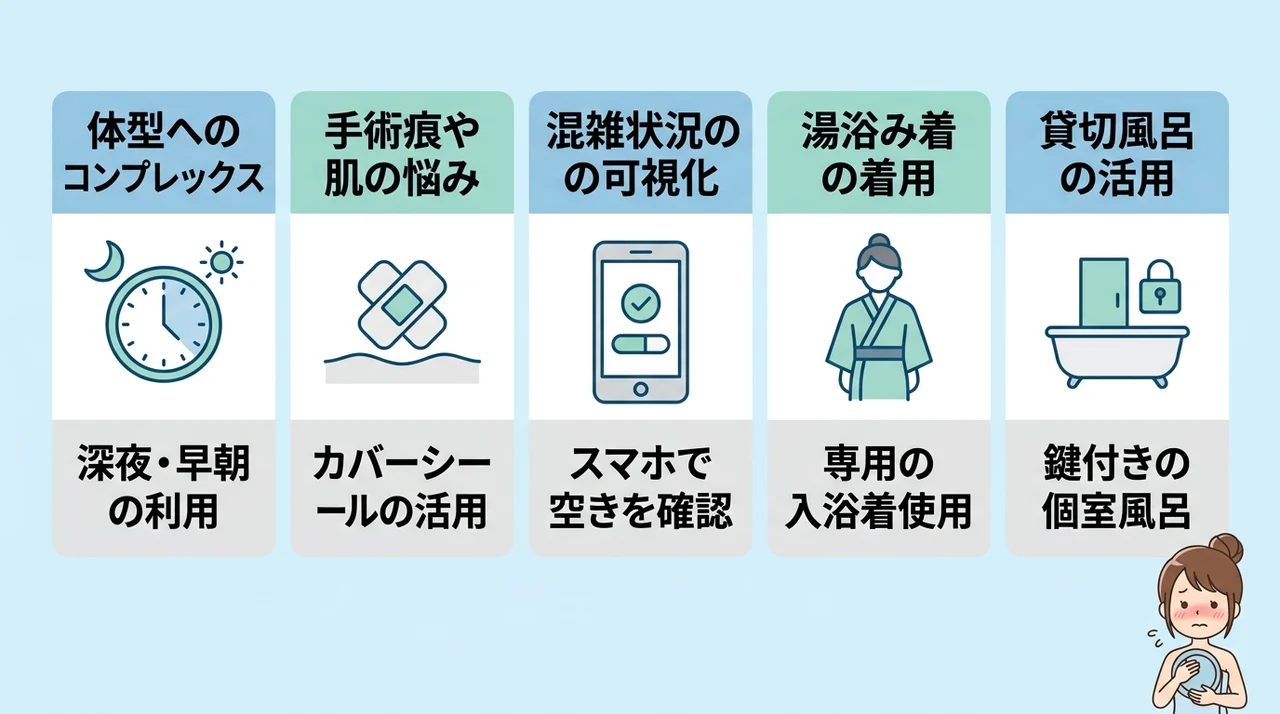 ホテルの大浴場を恥ずかしいと感じる理由と対策