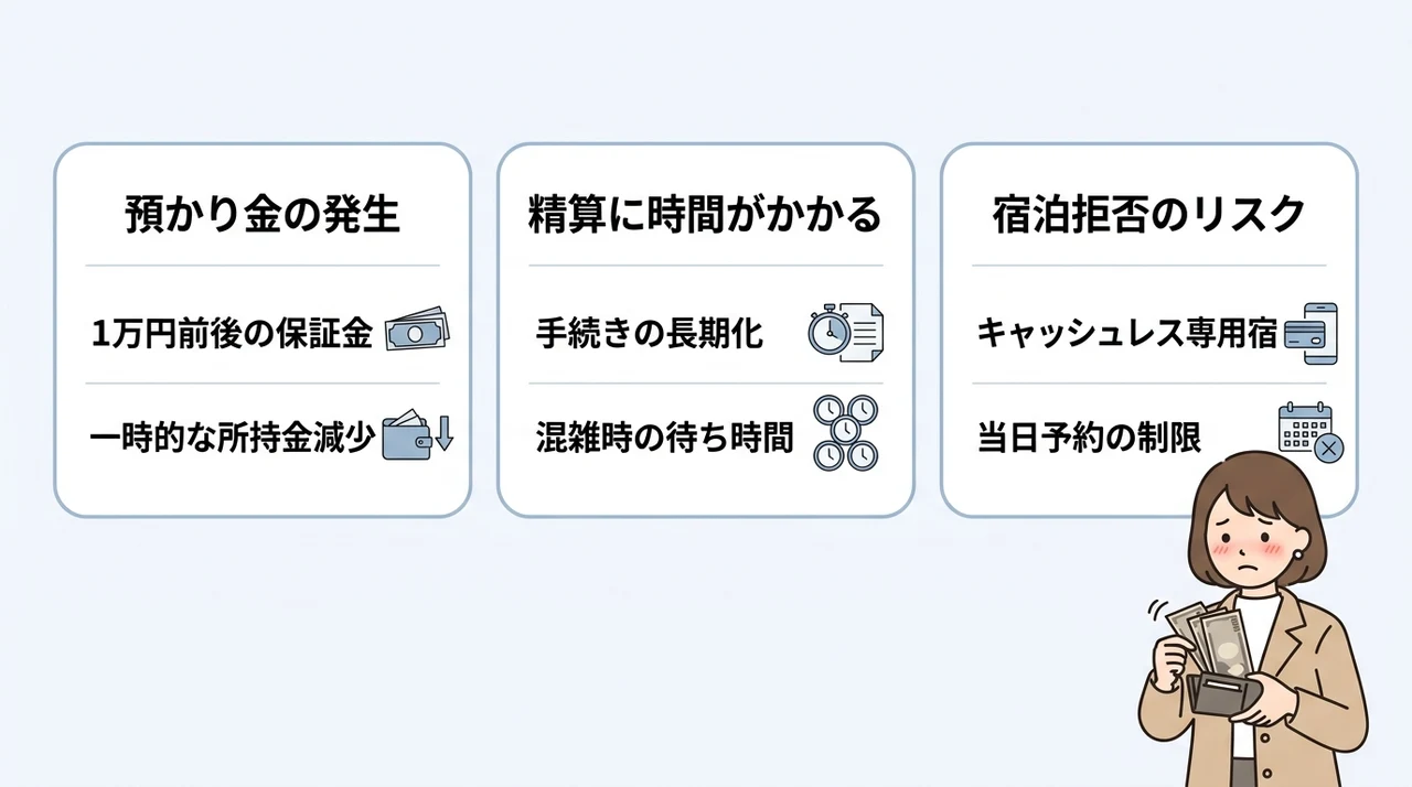 現金払いで宿泊するデメリット
