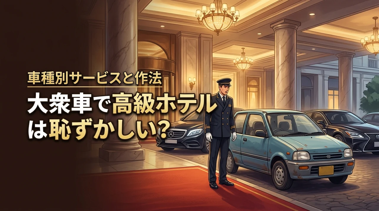 高級ホテルに大衆車で行くのは恥ずかしい？車種によるサービスの違いと一流の作法