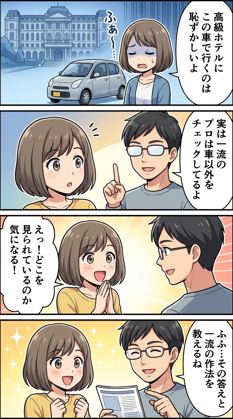 ホテル 車 恥ずかしい