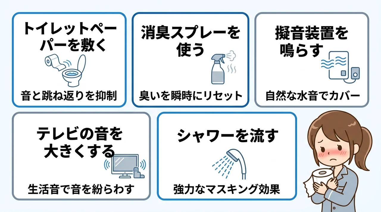 ホテルのトイレが恥ずかしい!音や臭いを隠す対策法