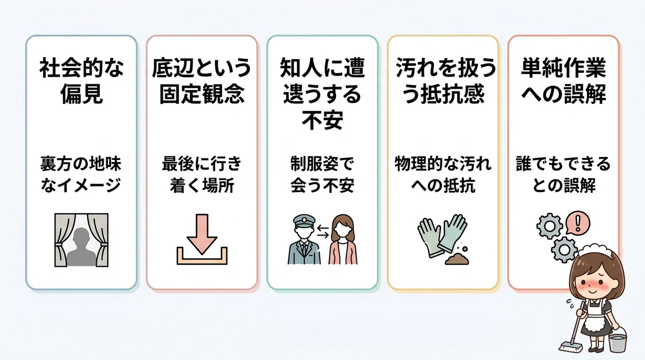 ホテル清掃を「恥ずかしい」と感じる5つの理由