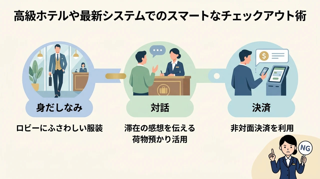 高級ホテルや最新システムでのスマートなチェックアウト術
