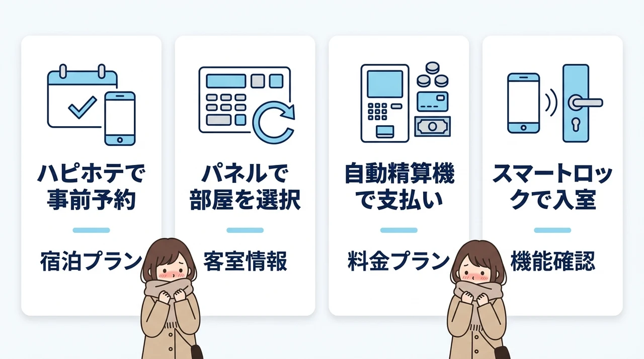 恥ずかしくないホテルのスマートな利用手順