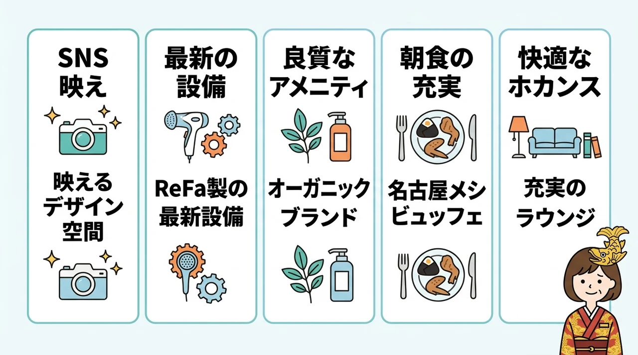 名古屋でおしゃれな宿に泊まるメリット5つ