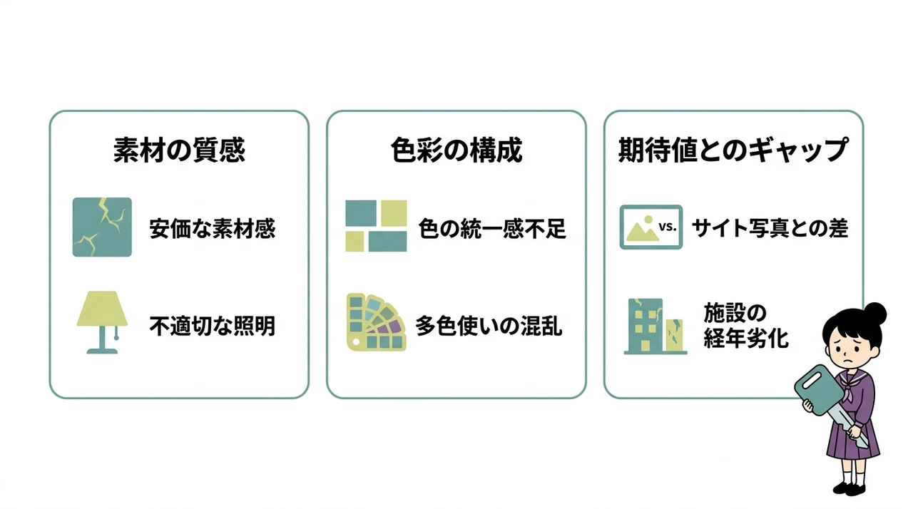 宿泊先を「ダサい」と感じる主な要因