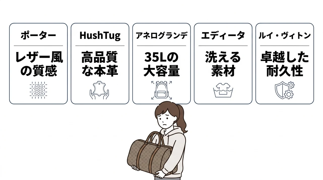 旅行におすすめのボストンバッグ5選