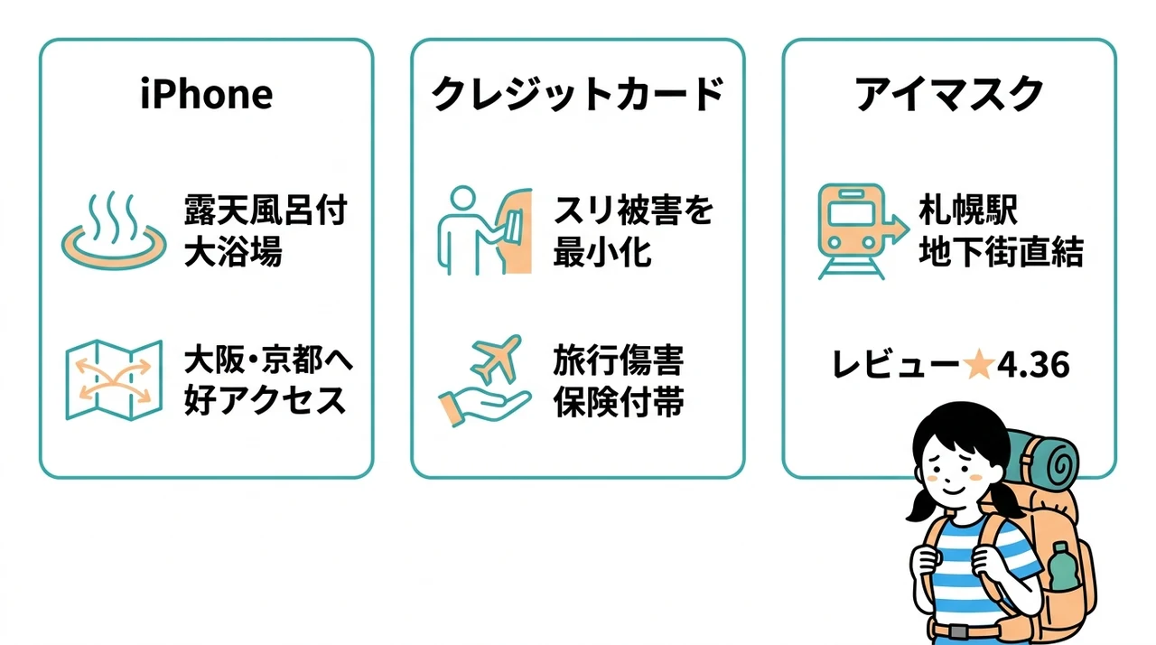 防犯と快適さを高める旅行の必需品3つ