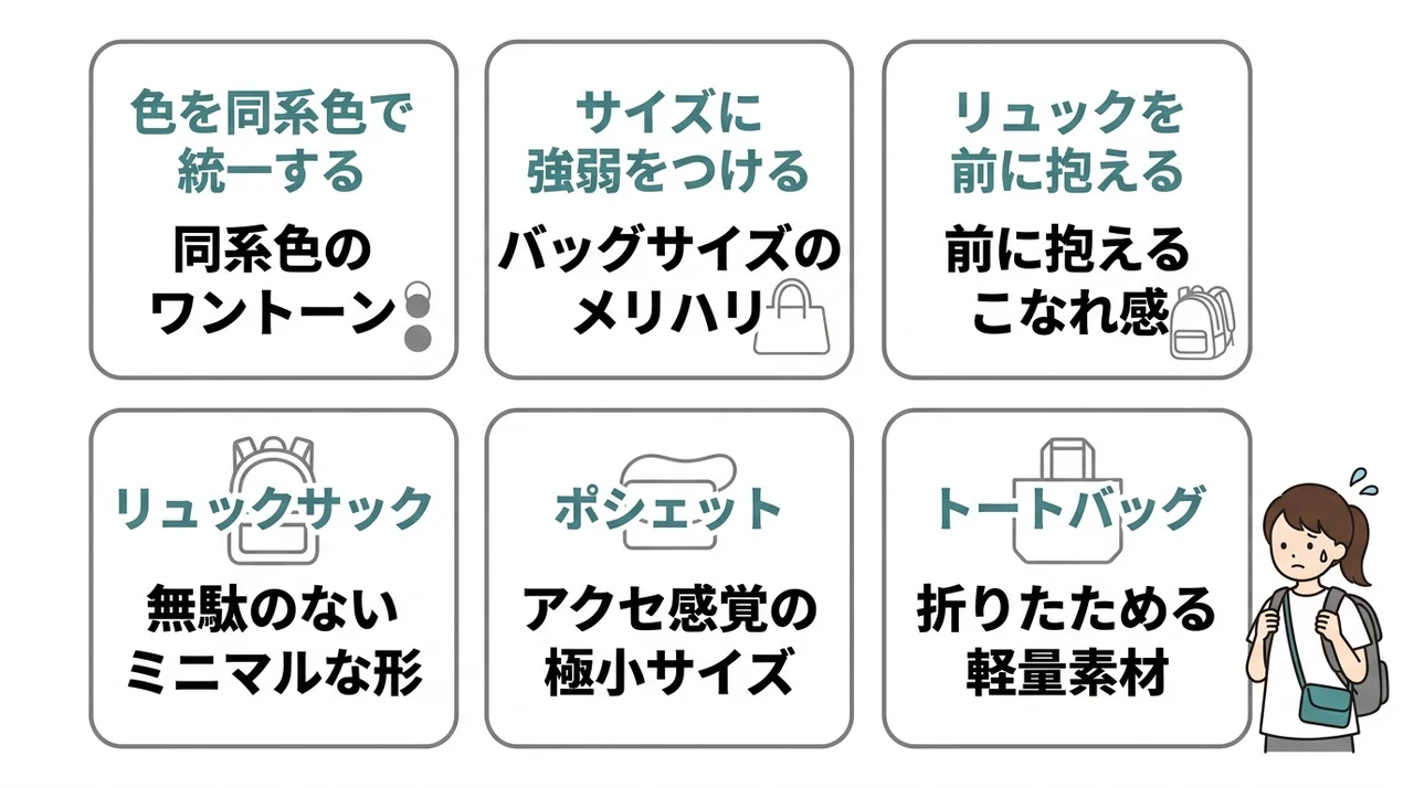 二個持ちでダサいと思わせないオシャレな活用術