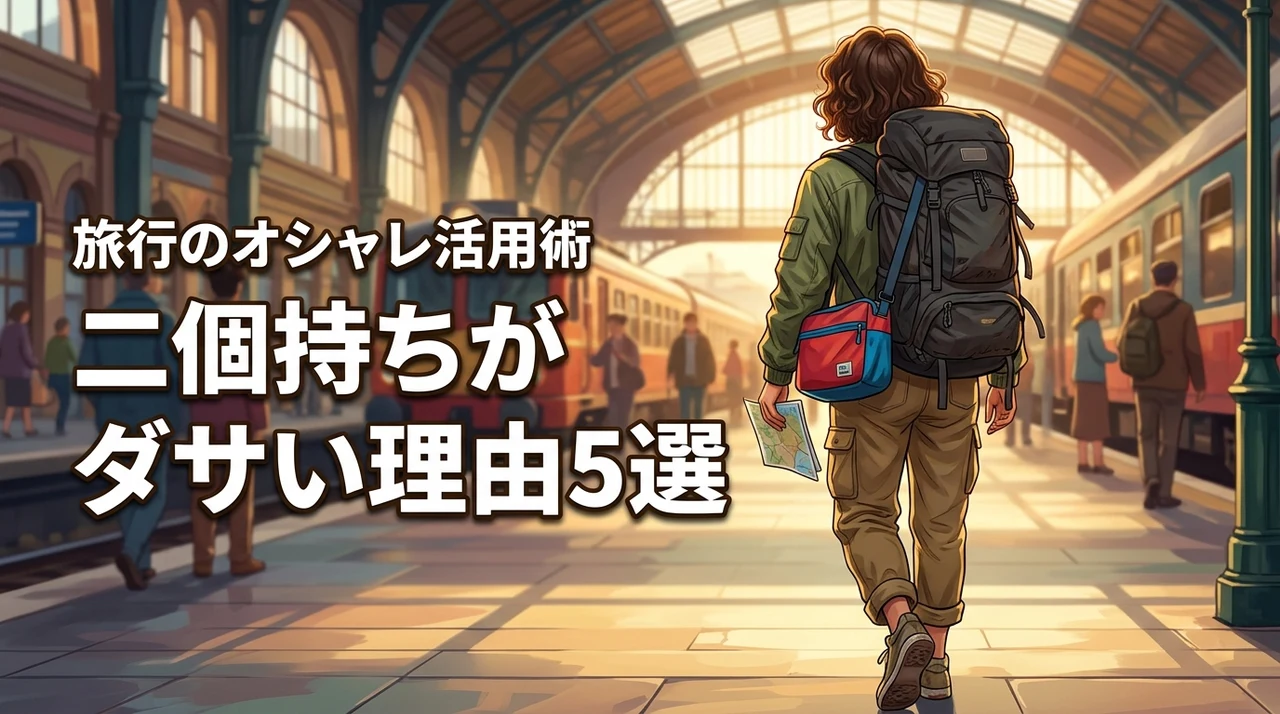 旅行でリュックとショルダーバッグの二個持ちがダサい5つの理由！オシャレな活用術