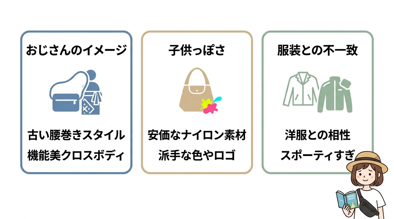 旅行用ボディバッグがダサいと言われる3つの理由