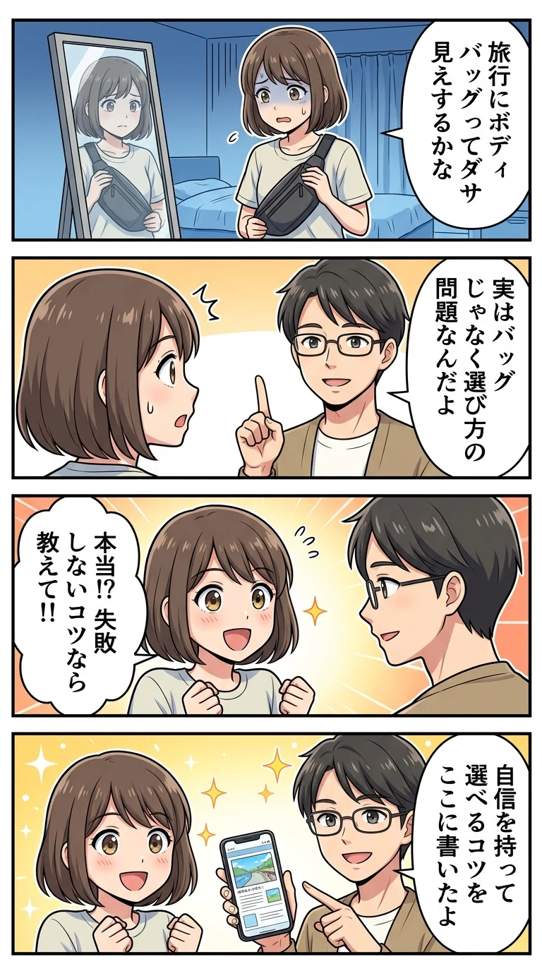 旅行 ボディバッグ ダサい