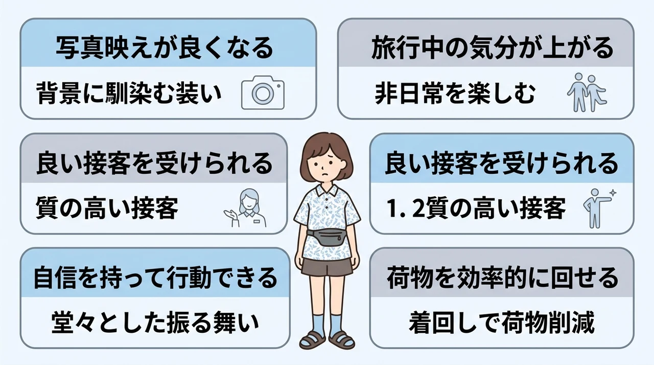 旅行の服装にこだわるメリット