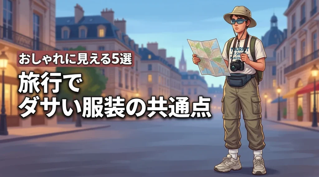 旅行で服装がダサい（服）と思われる人の共通点とは？おしゃれに見える服5選を紹介