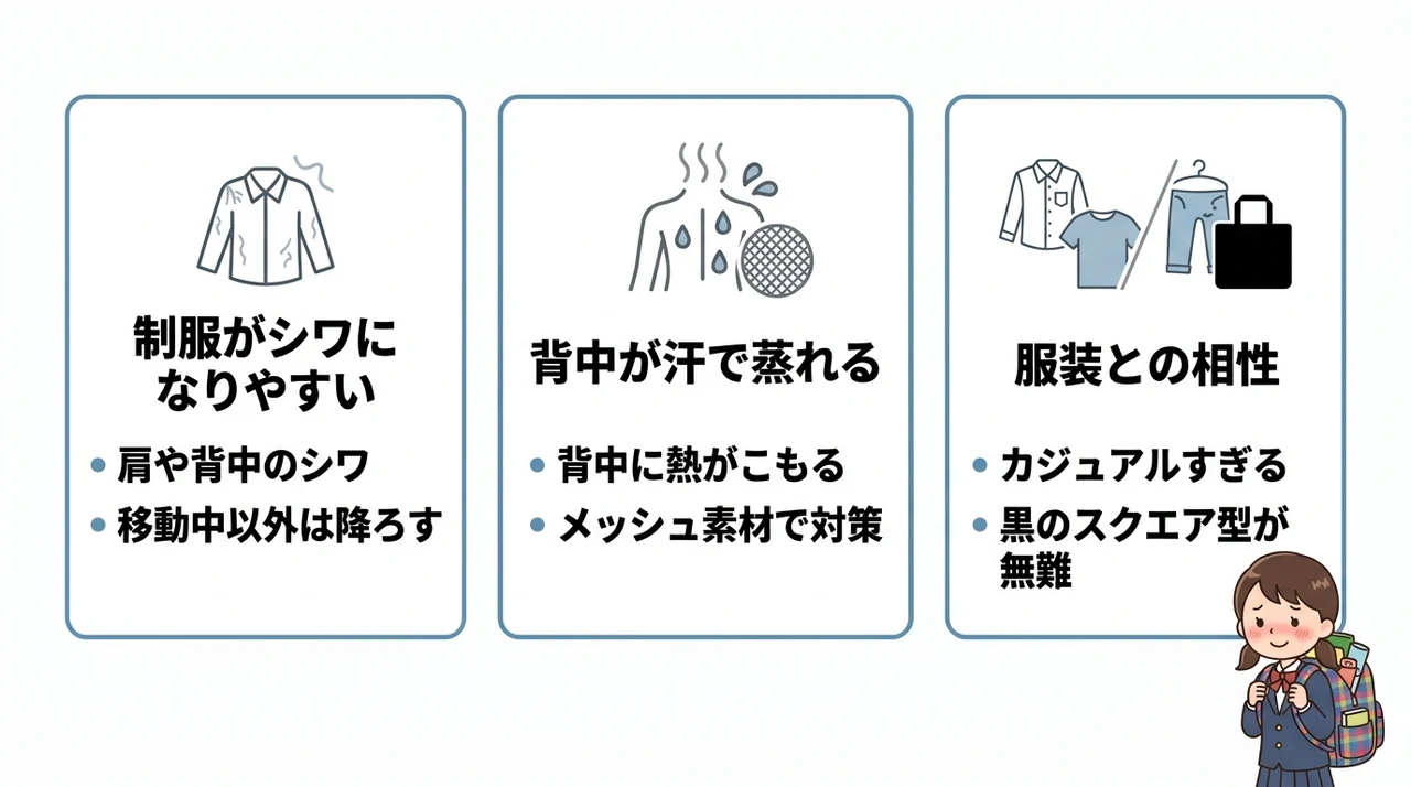 修学旅行にリュックで行くデメリット