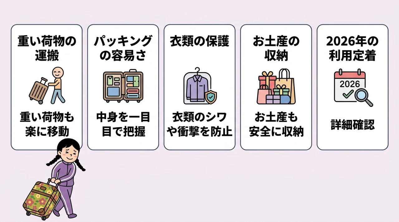 修学旅行でキャリーケースを使うメリット