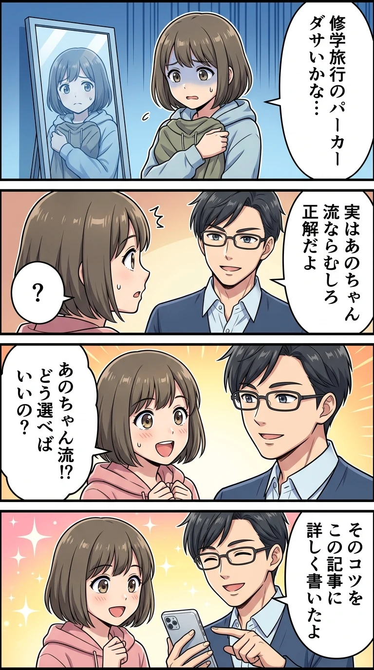 修学旅行 パーカー ダサい