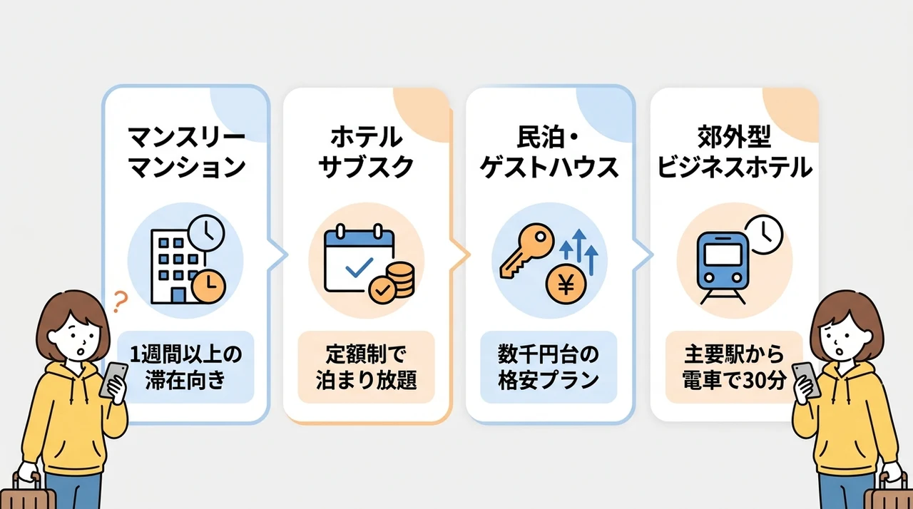 ホテル代が高い時に検討したい代替宿泊サービス4選