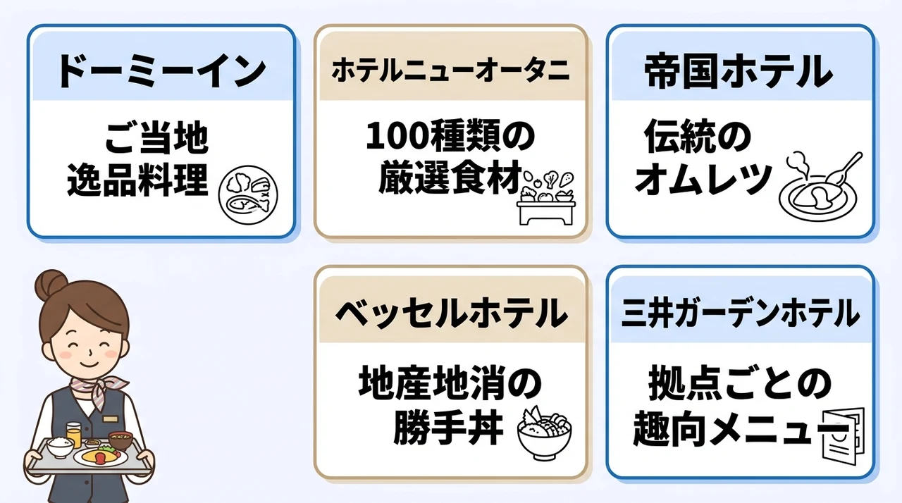 朝食の満足度が高いおすすめホテル5選