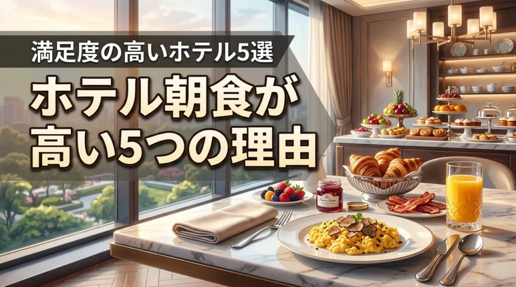 ホテルの朝食はなぜ高い？高額な5つの理由と満足度の高いおすすめホテル5選