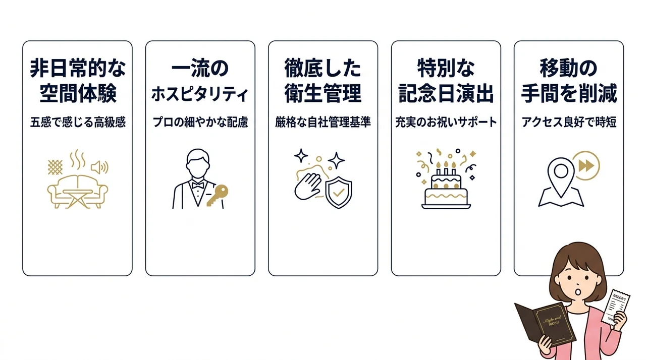 ホテルで食事をするメリット5つ