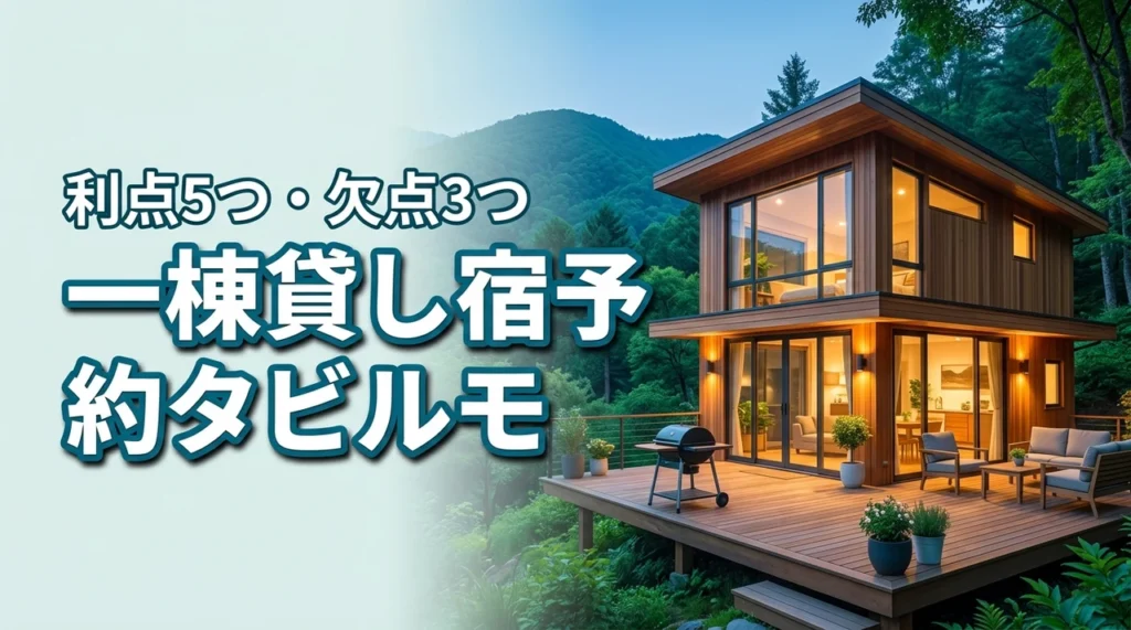 タビルモとは？メリット5つとデメリット3つを詳しく解説！一棟貸し宿の予約ガイド