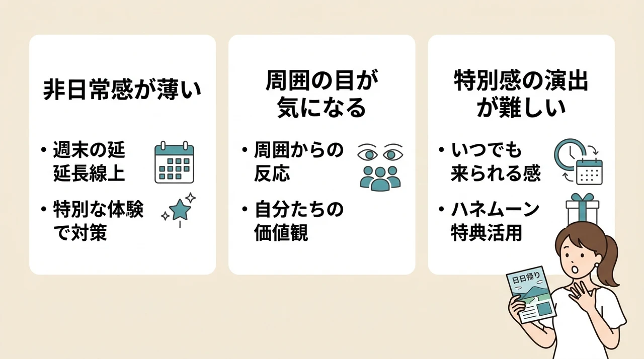 国内新婚旅行で注意したいデメリット3つ