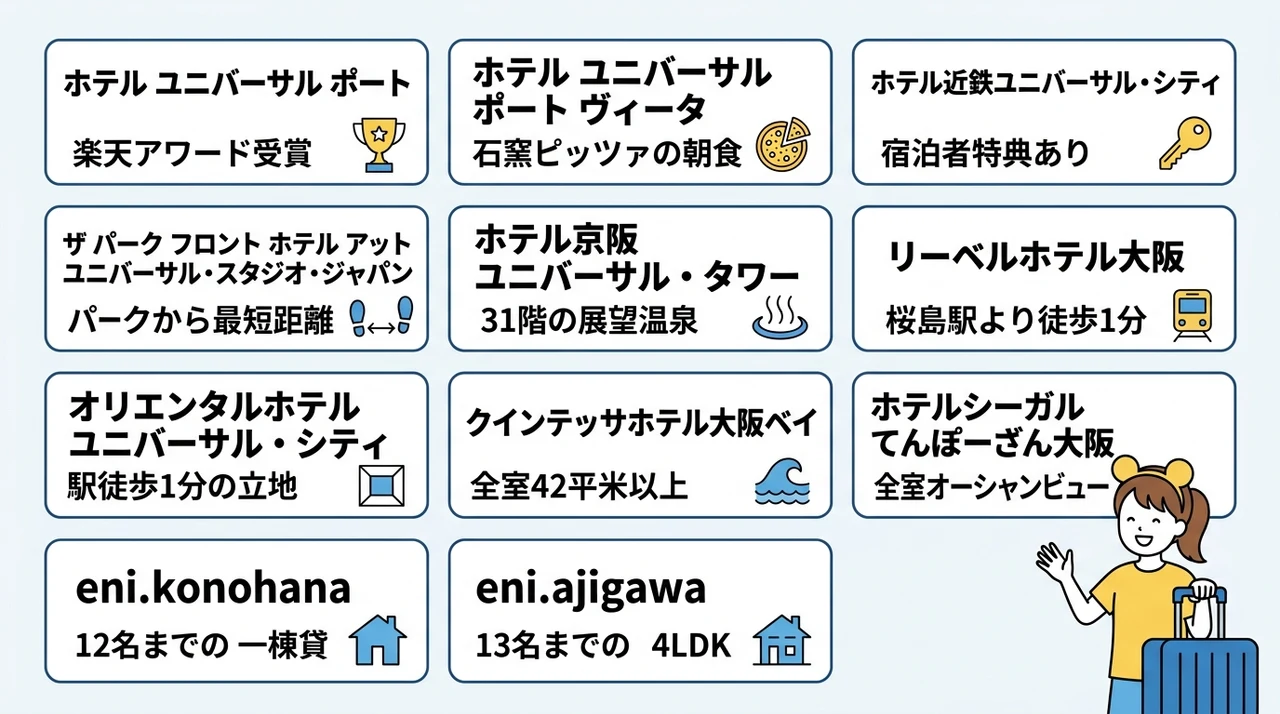 ユニバ近くで大人数で泊まれるおすすめホテル11選