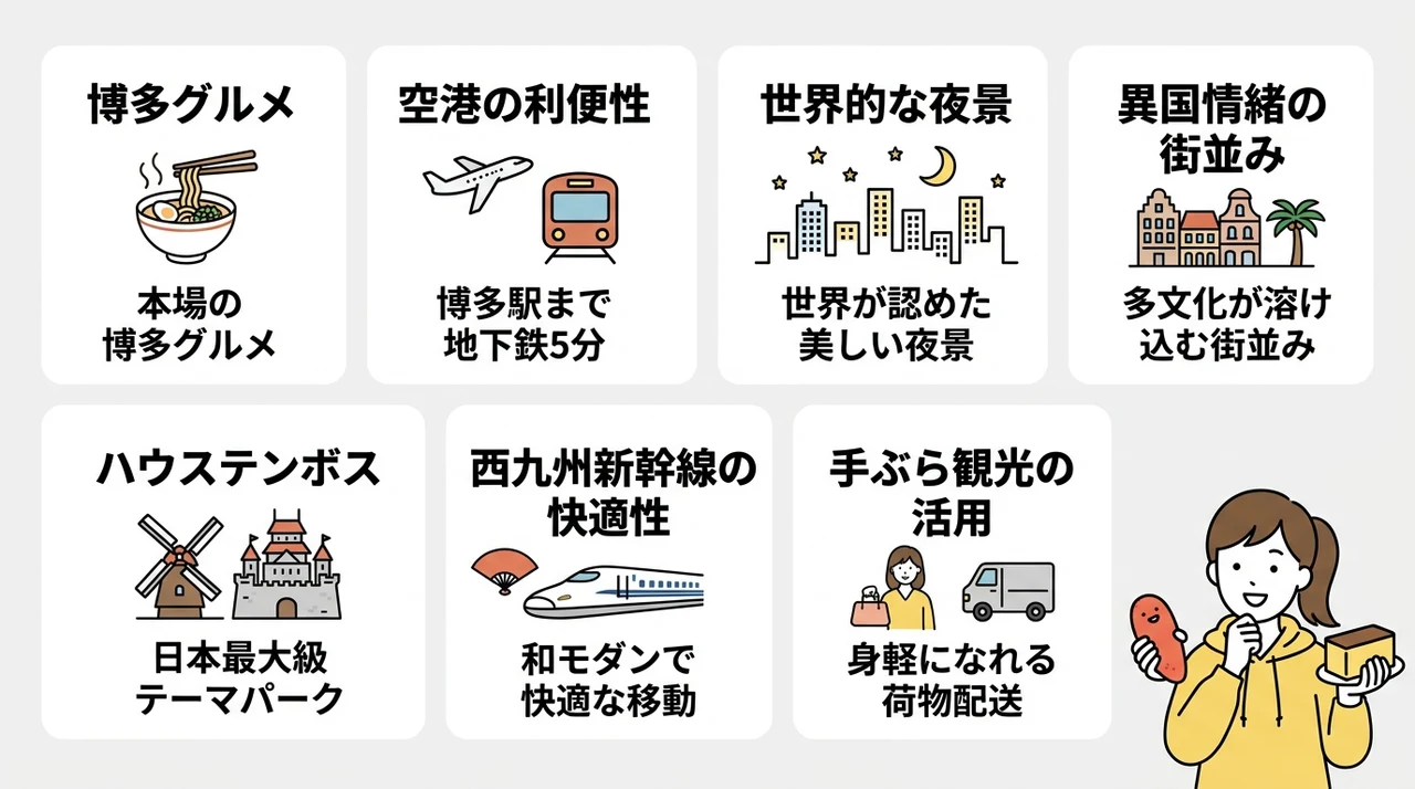福岡・長崎旅行を100%楽しむメリット7つ