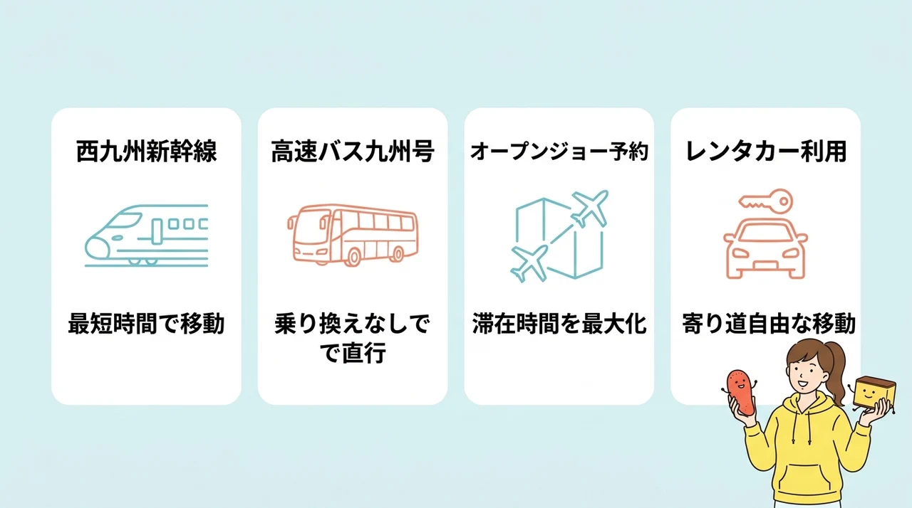 福岡・長崎間を効率よく移動する最新アクセス比較
