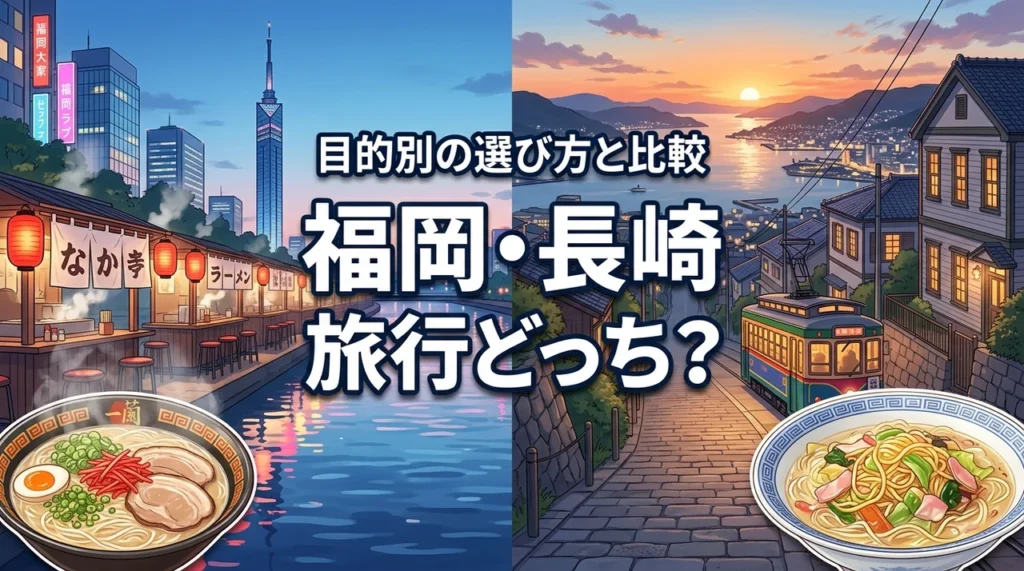 【目的別】福岡と長崎の旅行はどっち？後悔しない選び方と両方を巡る最強プラン