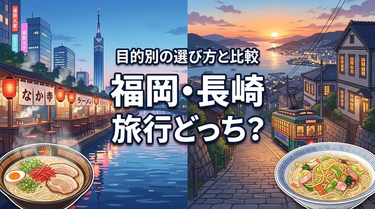【目的別】福岡と長崎の旅行はどっち?後悔しない選び方と両方を巡る最強プラン