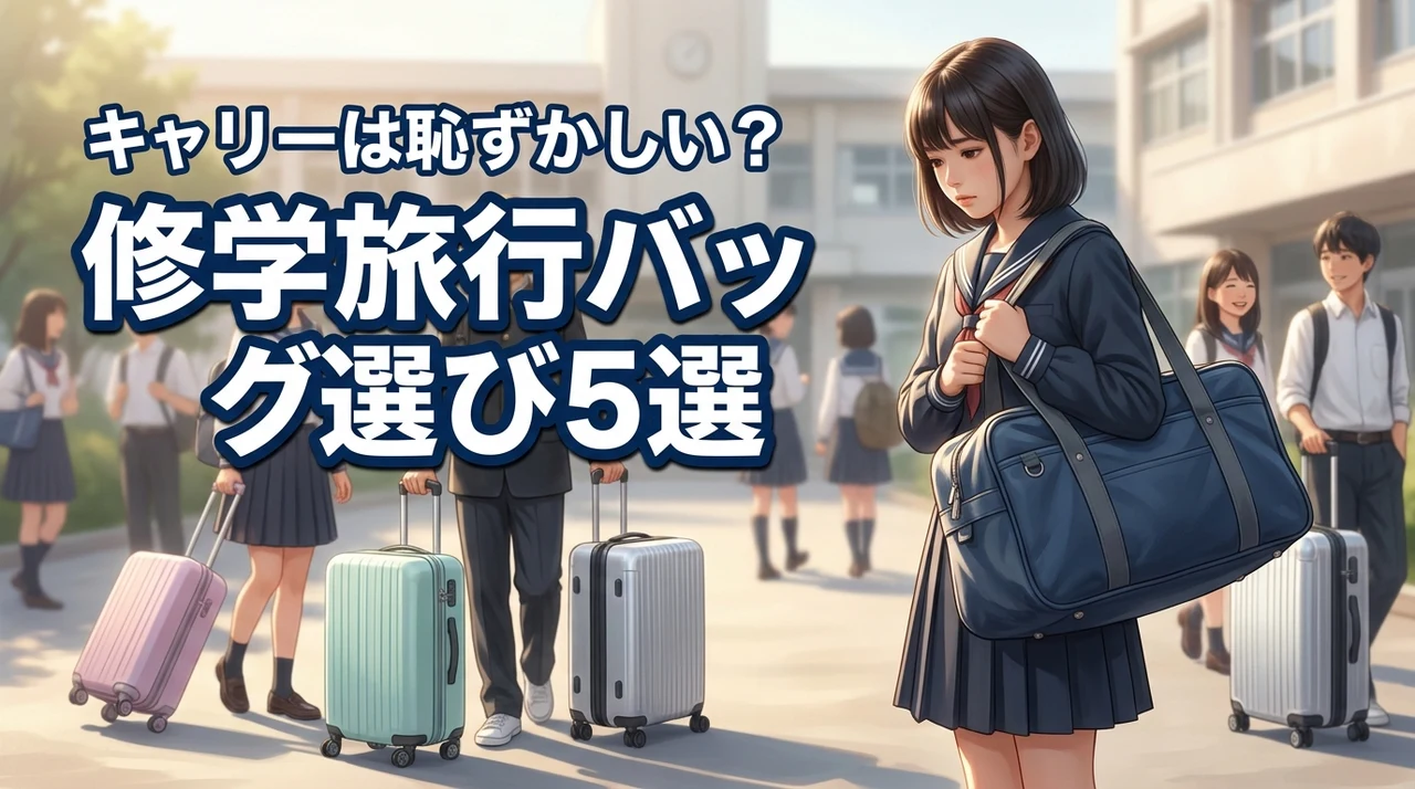 修学旅行でボストンバッグやキャリーケースは恥ずかしい?おすすめ5選と選び方のコツ