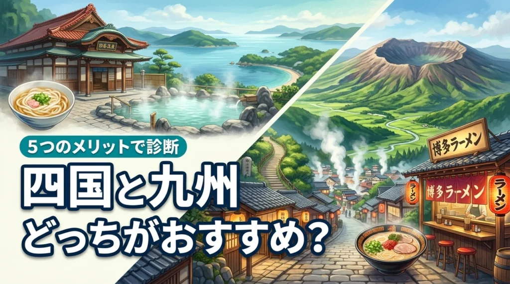 四国と九州の旅行はどっちがおすすめ？5つのメリットと比較診断で自分に合う旅先を
