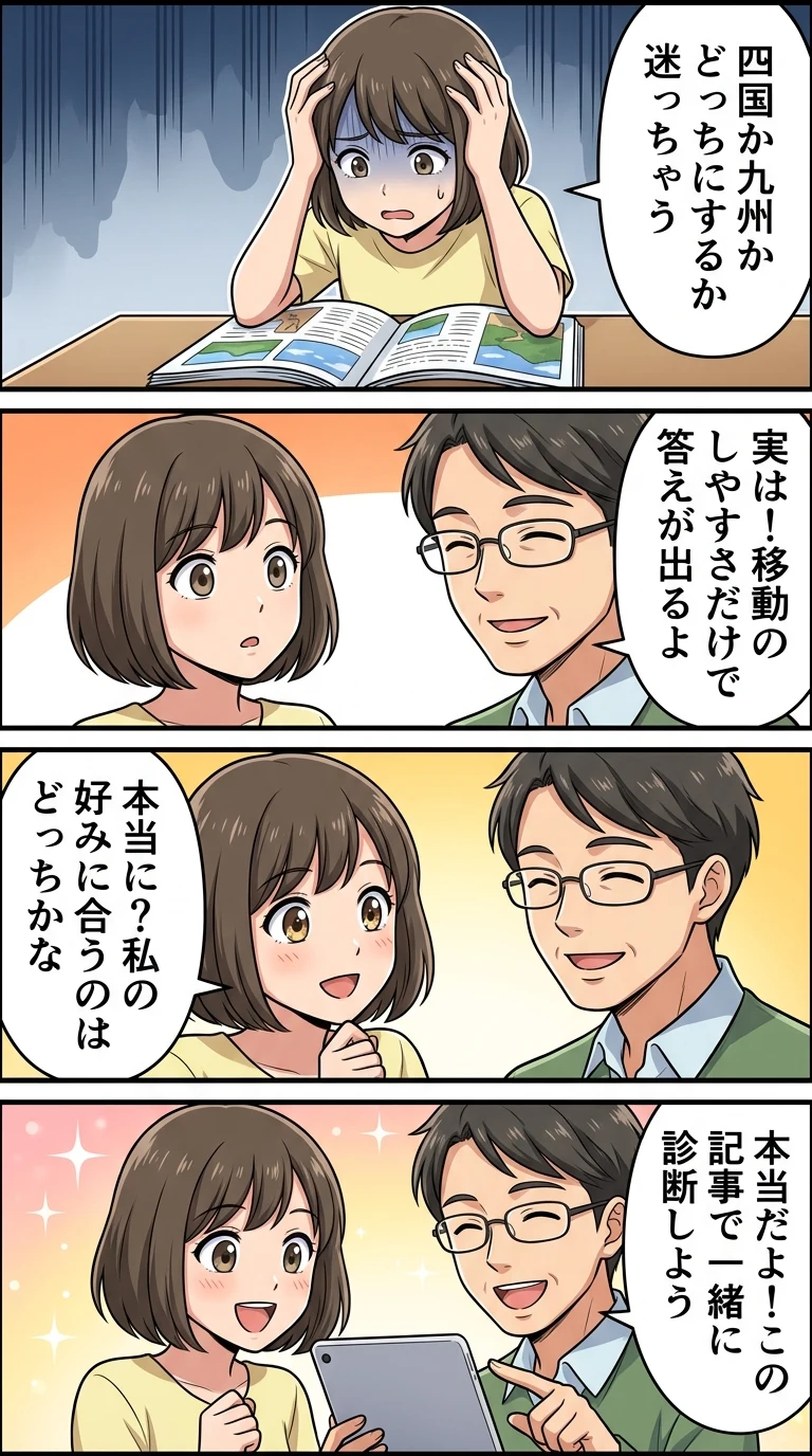 四国 九州 旅行 どっち