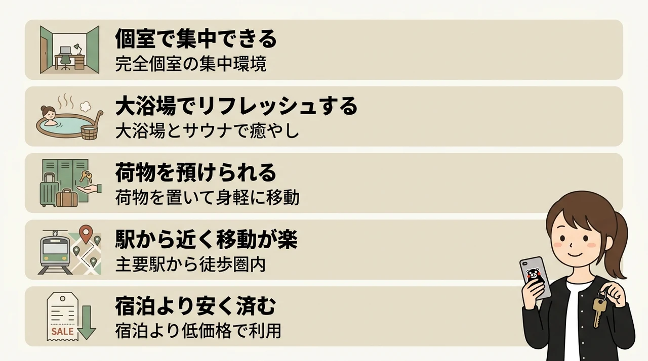 熊本のホテルをデイユース利用するメリット5つ