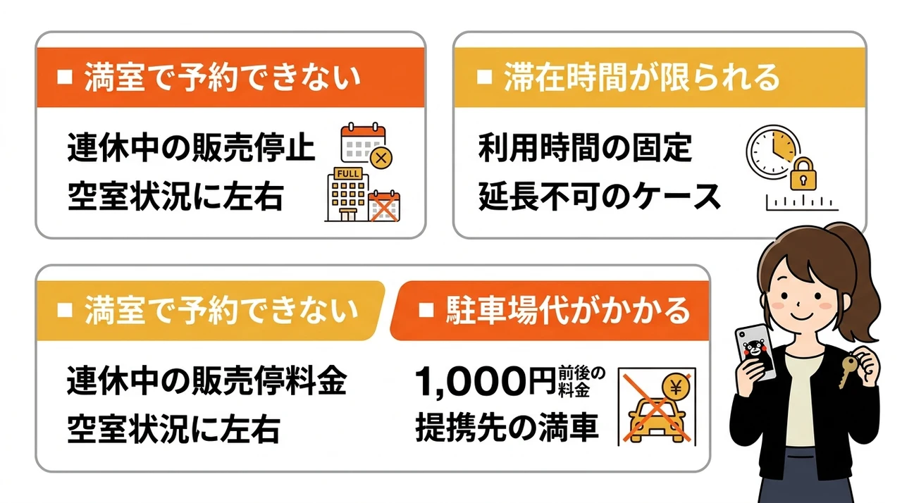 当日利用時のデメリットと注意点3つ