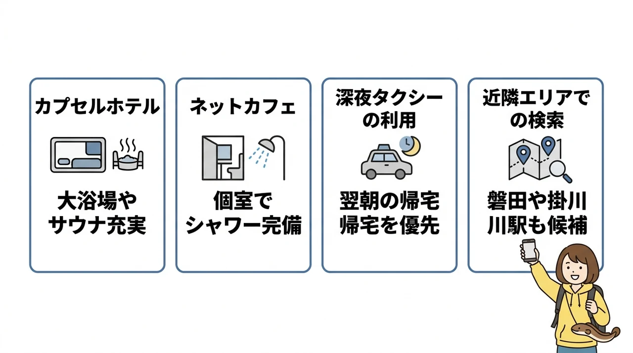 浜松でホテルが空いてない時の代替手段